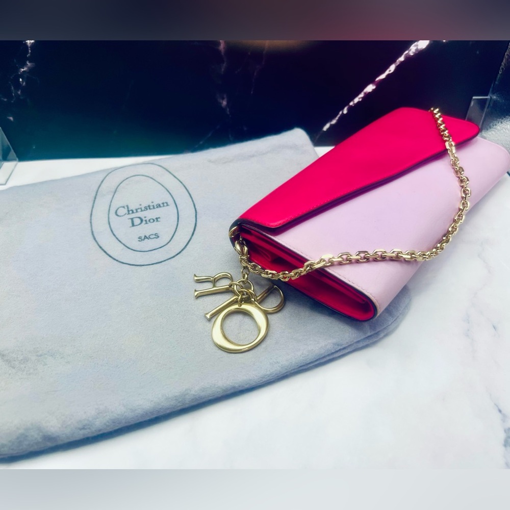 Christian Dior Lady Dior WOC 💖FUSHIA 💜& Mauve combo. W/ COA & Dust Bag
